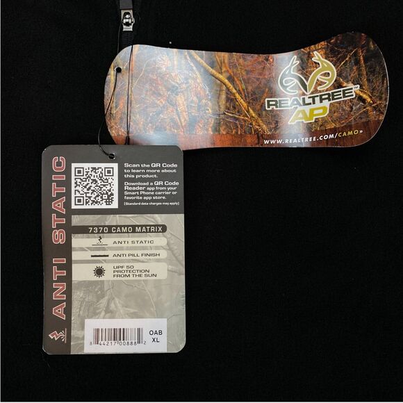 DDX DRI DUCK Sweatshirt Mens XL Black Fleece Camo Matrix Anti Static Quarter Zip - Picture 7 of 11